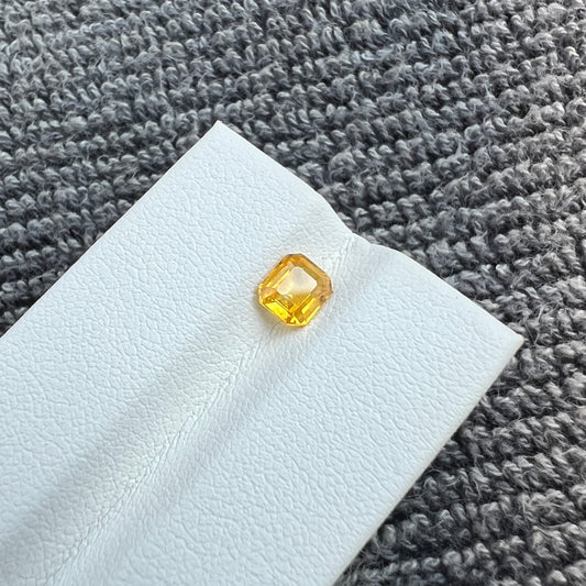 Golden Yellow Heated Sapphire 💎 Natural Ceylon Gemstone ✨ Exceptional Clarity - Cushion Shape