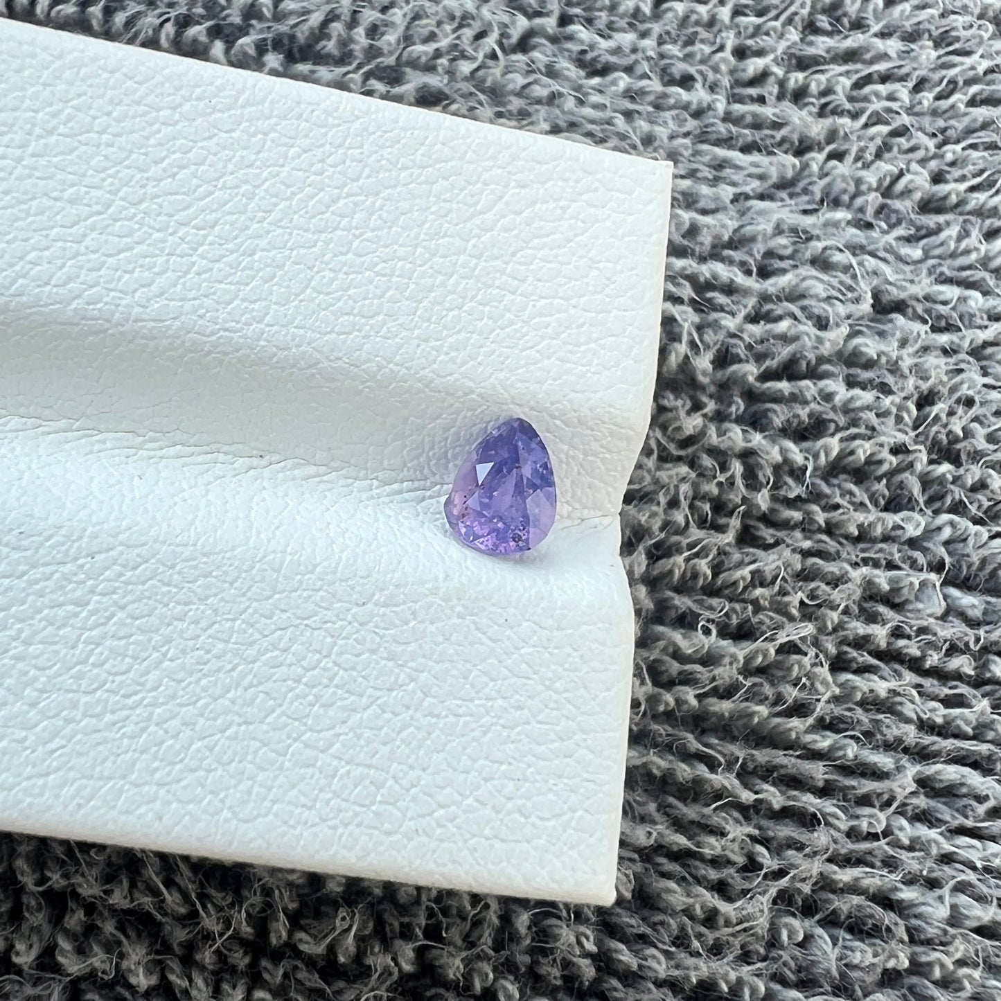 Opalescent purple Sapphire | Natural Sri lanka Ceylon Gemstone | Pear Shape