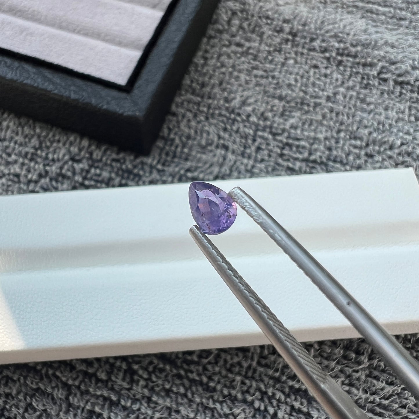 Opalescent purple Sapphire | Natural Sri lanka Ceylon Gemstone | Pear Shape