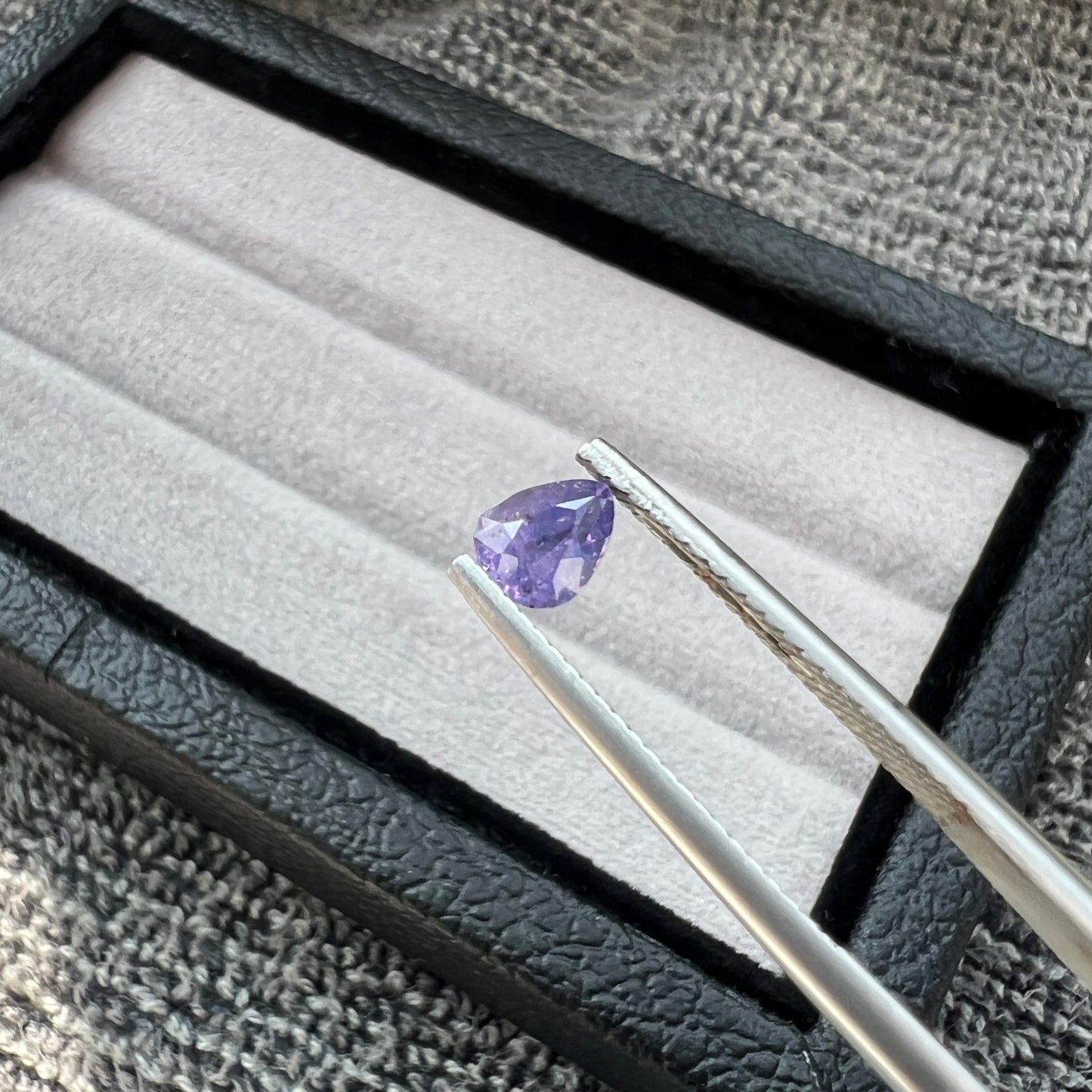 Opalescent purple Sapphire | Natural Sri lanka Ceylon Gemstone | Pear Shape