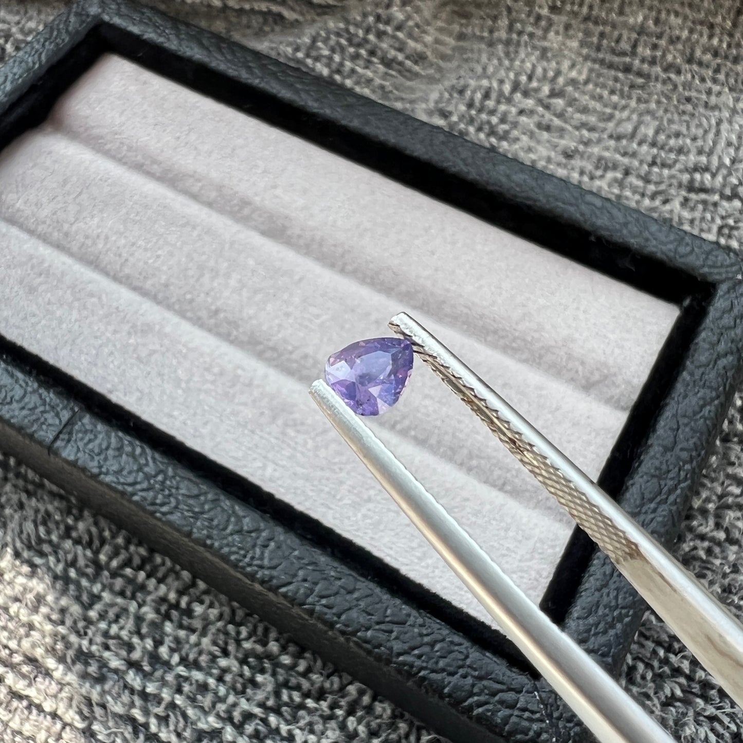 Opalescent purple Sapphire | Natural Sri lanka Ceylon Gemstone | Pear Shape