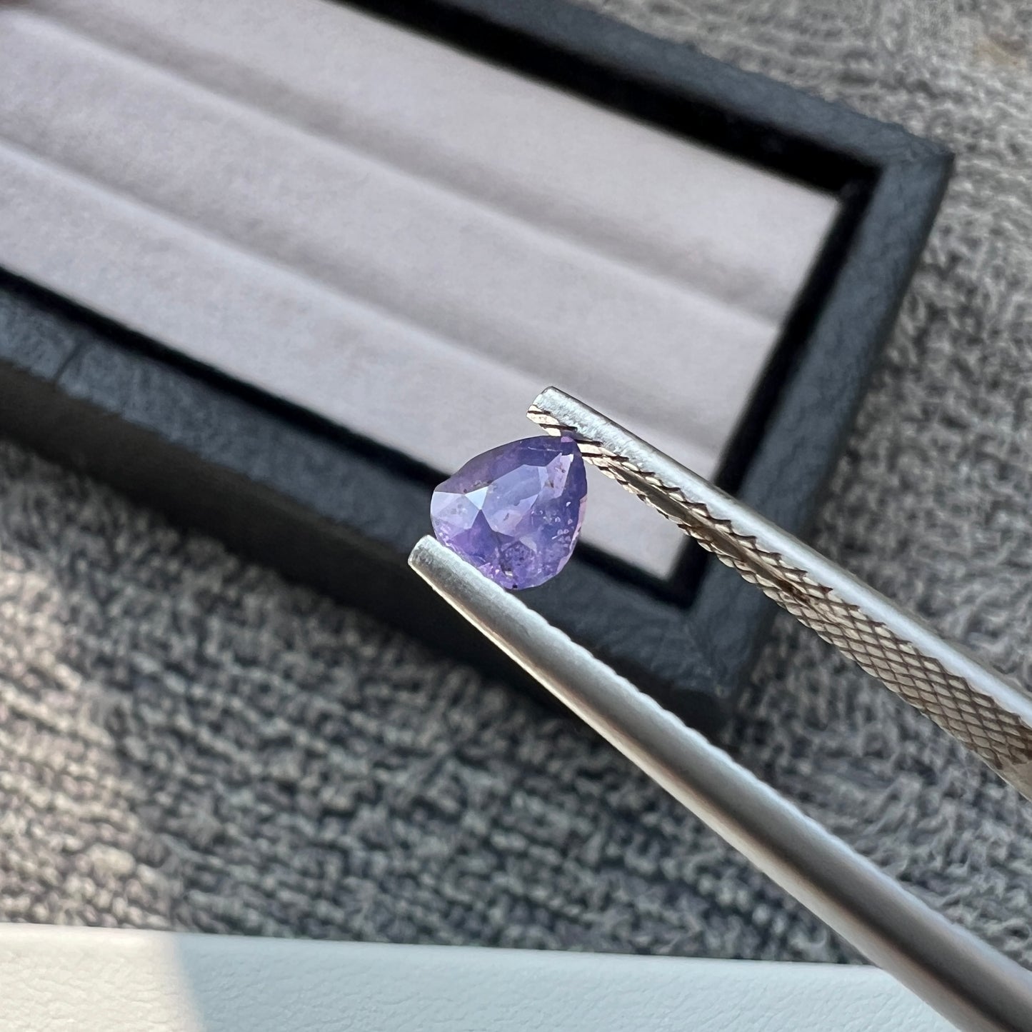 Opalescent purple Sapphire | Natural Sri lanka Ceylon Gemstone | Pear Shape