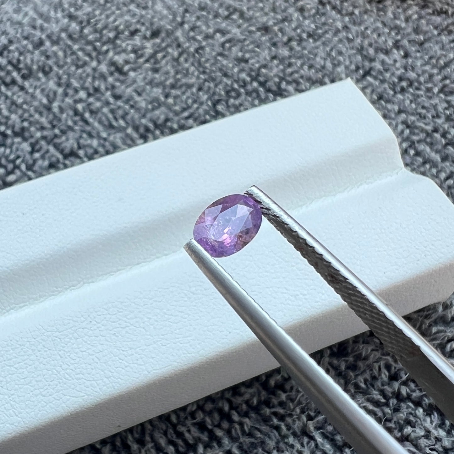 Opalescent Purple Sapphire | Natural Ceylon Sri Lanka Gemstone | Oval Cut | Untreated | Inclusions