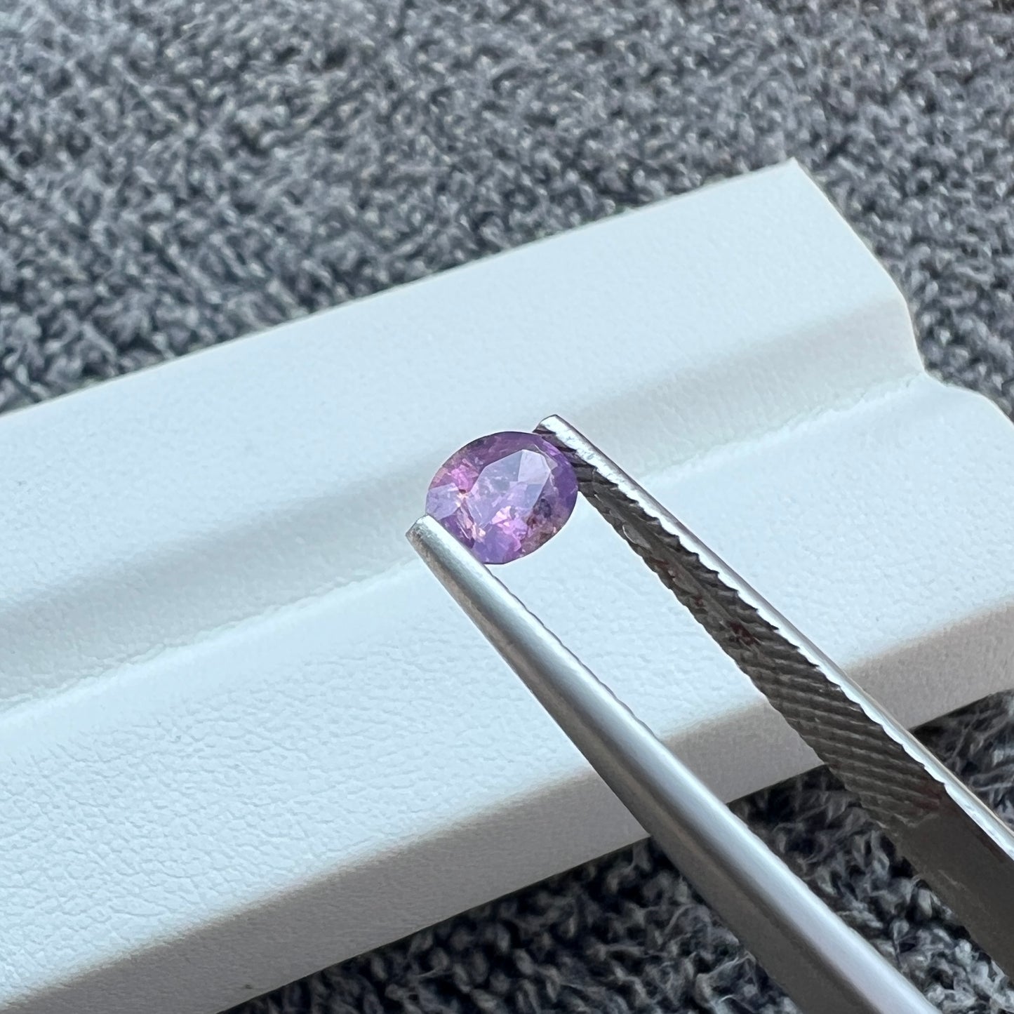 Opalescent Purple Sapphire | Natural Ceylon Sri Lanka Gemstone | Oval Cut | Untreated | Inclusions