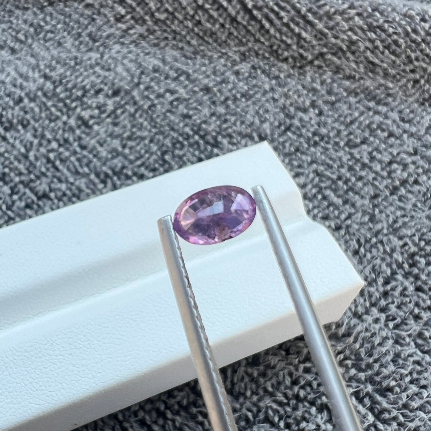 Opalescent Purple Sapphire | Natural Ceylon Sri Lanka Gemstone | Oval Cut | Untreated | Inclusions