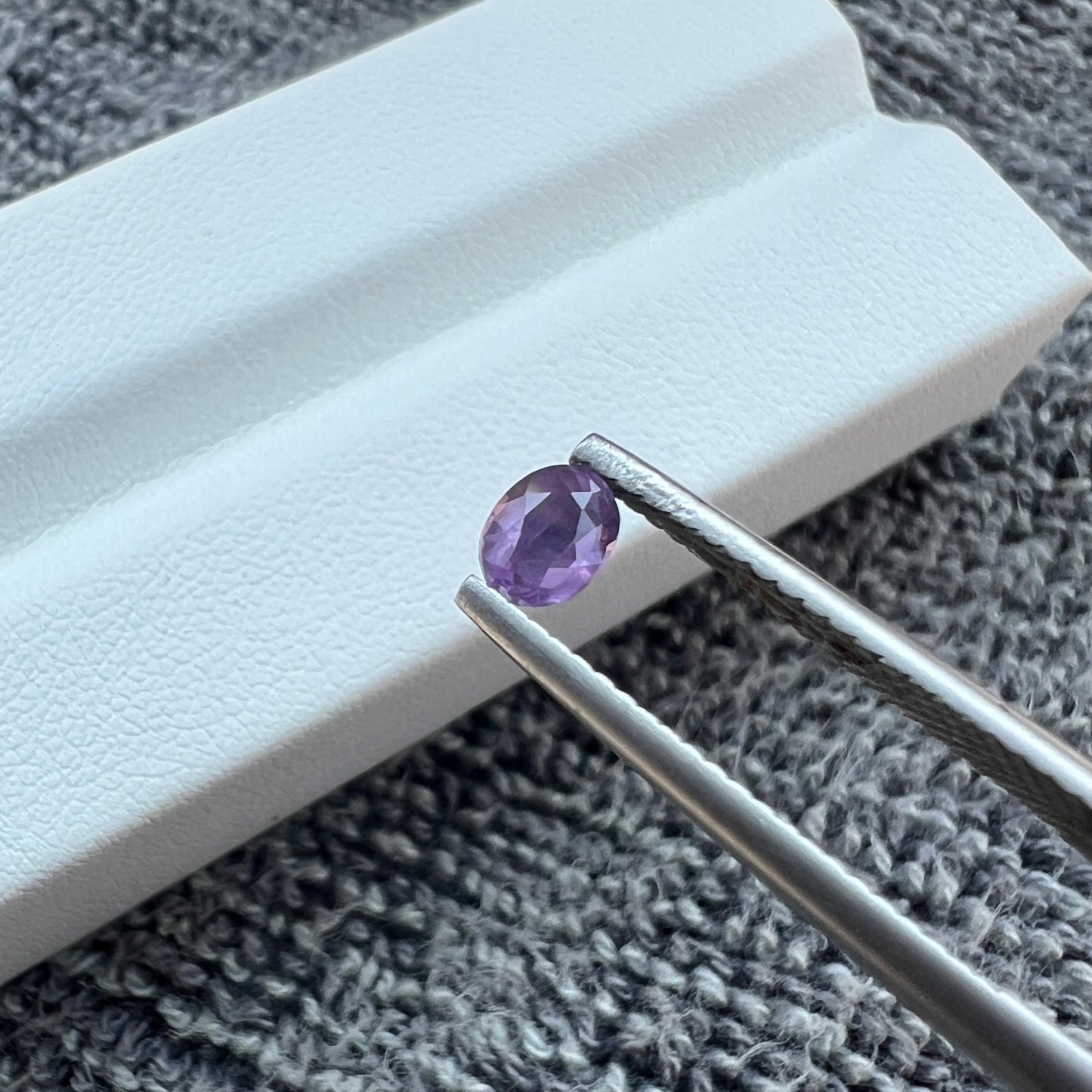 Natural Opalescent Purple Sapphire | Untreated Ceylon Gemstone | Oval Cut | Sri Lanka