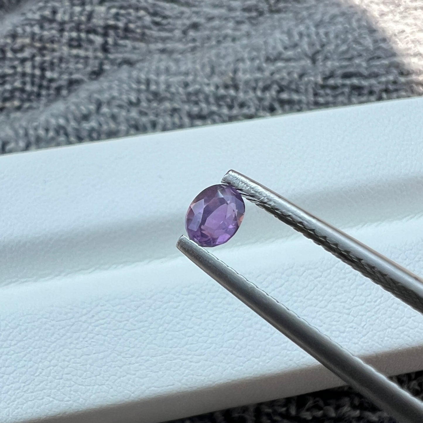 Natural Opalescent Purple Sapphire | Untreated Ceylon Gemstone | Oval Cut | Sri Lanka