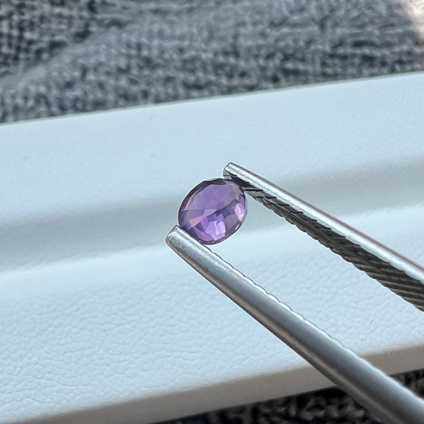 Natural Opalescent Purple Sapphire | Untreated Ceylon Gemstone | Oval Cut | Sri Lanka