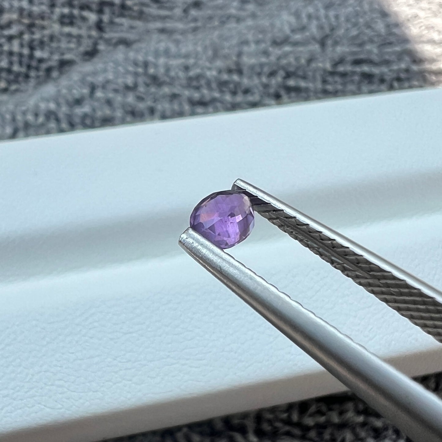 Natural Opalescent Purple Sapphire | Untreated Ceylon Gemstone | Oval Cut | Sri Lanka