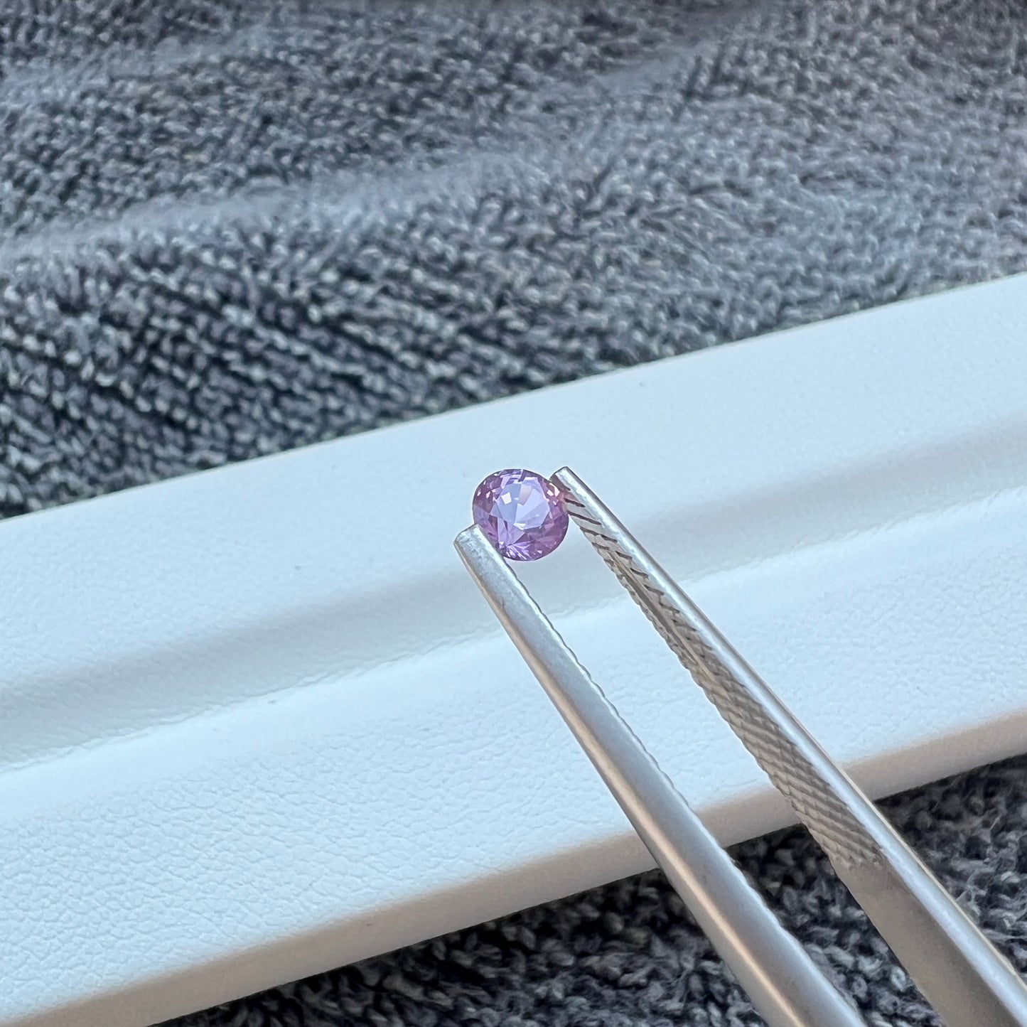 Opalescent Purple Sapphire | Natural Ceylon Sri Lanka Gemstone | Untreated Round - Cut | Brilliant Luster & Unique Glow