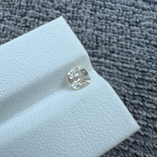 Natural White Sapphire | Ceylon Sri Lanka Gemstone | Cushion Cut | Diamond-Like Sparkle | Perfect for Rings & Romantic Gifts