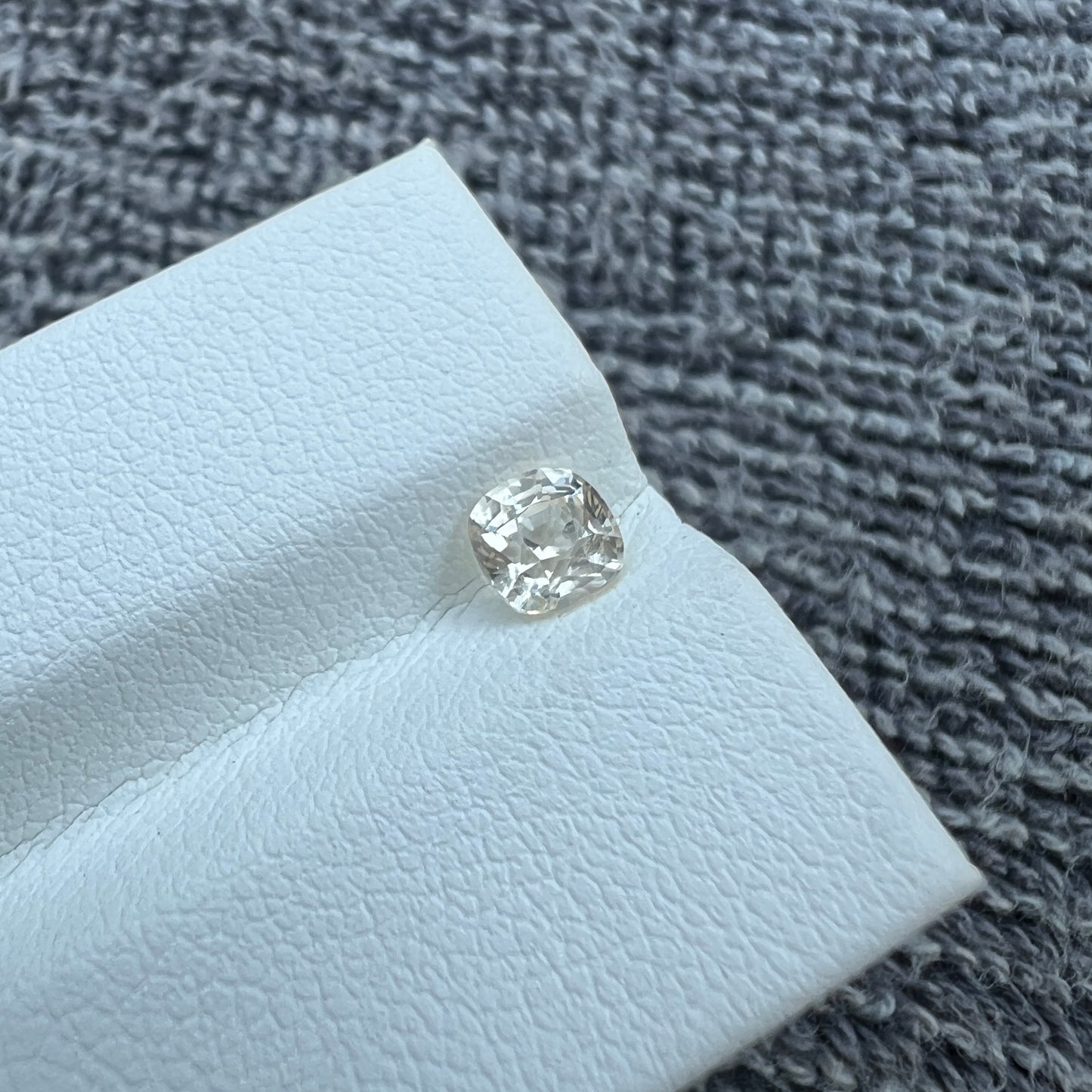 Natural White Sapphire | Ceylon Sri Lanka Gemstone | Cushion Cut | Diamond-Like Sparkle | Perfect for Rings & Romantic Gifts