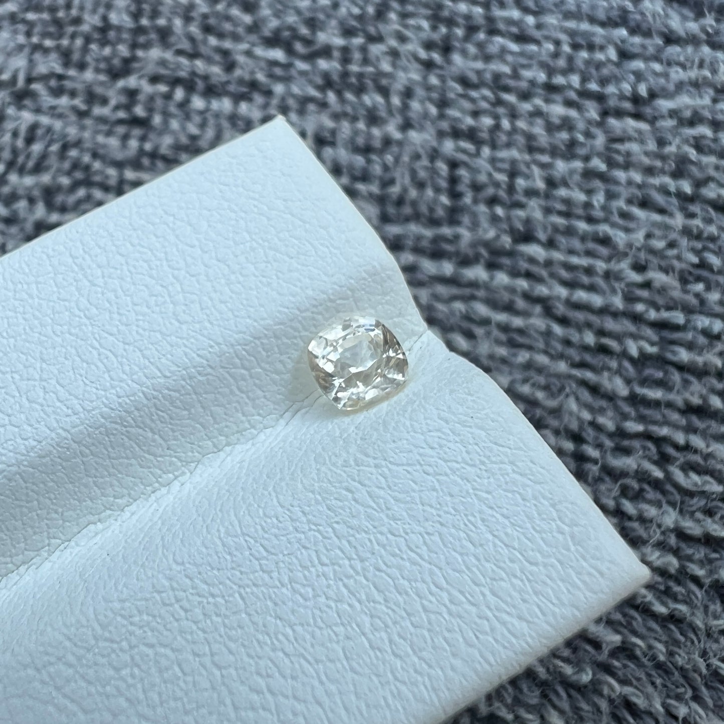 Natural White Sapphire | Ceylon Sri Lanka Gemstone | Cushion Cut | Diamond-Like Sparkle | Perfect for Rings & Romantic Gifts