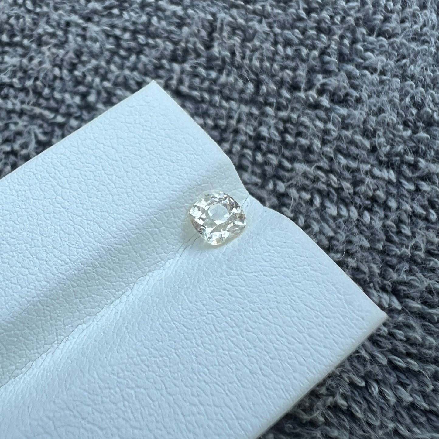 Natural White Sapphire | Ceylon Sri Lanka Gemstone | Cushion Cut | Diamond-Like Sparkle | Perfect for Rings & Romantic Gifts