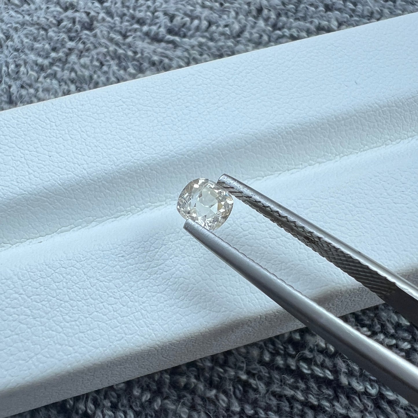 Natural White Sapphire | Ceylon Sri Lanka Gemstone | Cushion Cut | Diamond-Like Sparkle | Perfect for Rings & Romantic Gifts