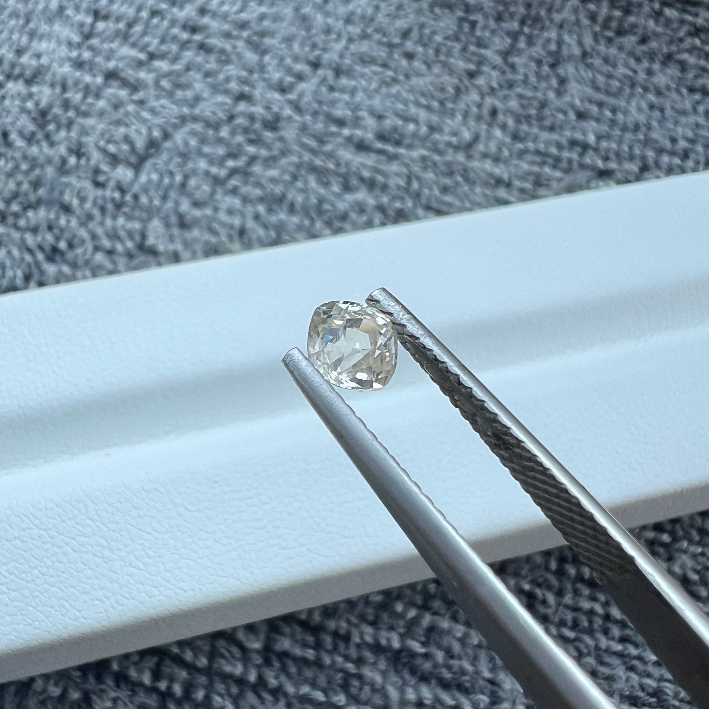 Natural White Sapphire | Ceylon Sri Lanka Gemstone | Cushion Cut | Diamond-Like Sparkle | Perfect for Rings & Romantic Gifts