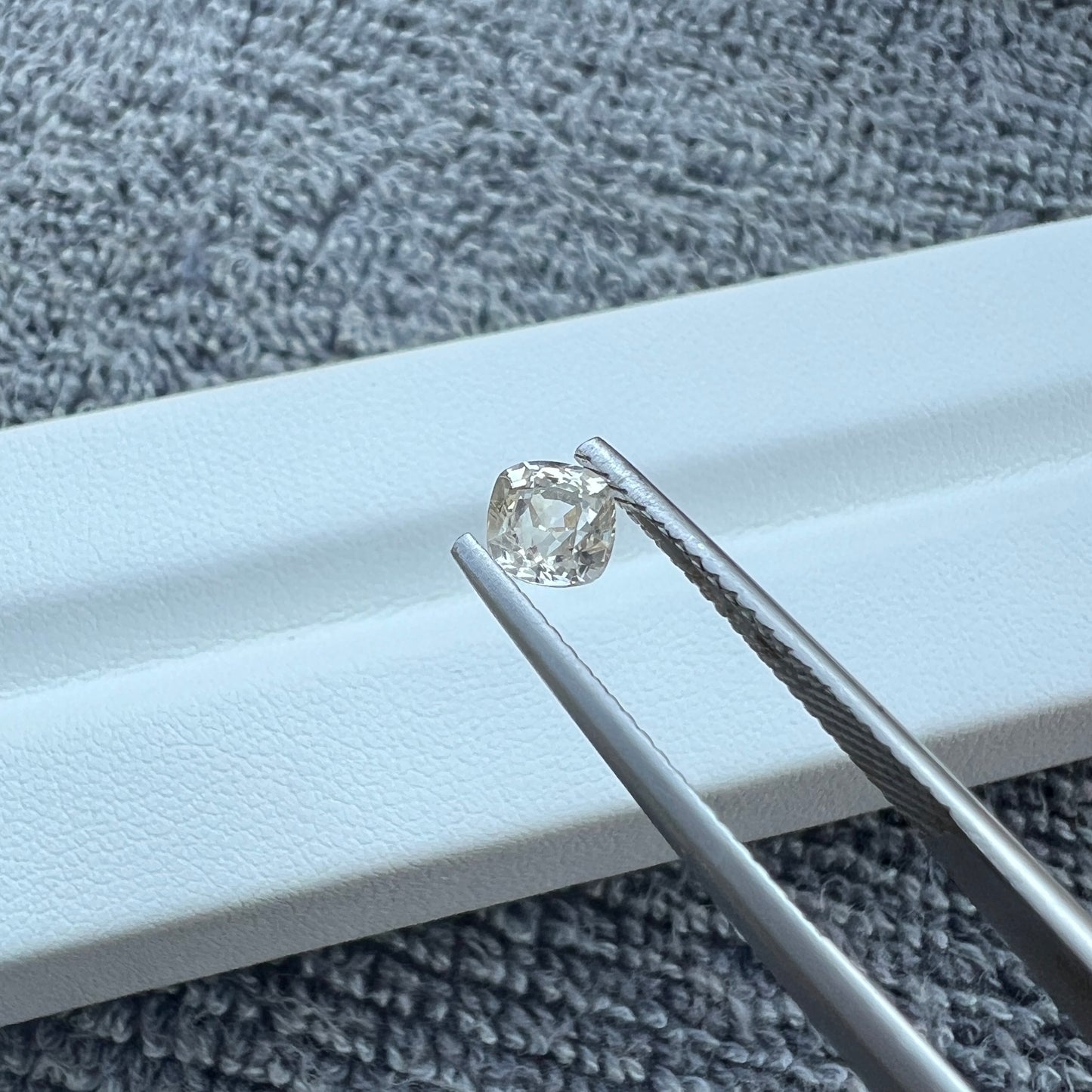 Natural White Sapphire | Ceylon Sri Lanka Gemstone | Cushion Cut | Diamond-Like Sparkle | Perfect for Rings & Romantic Gifts