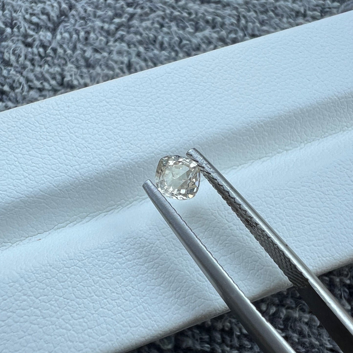 Natural White Sapphire | Ceylon Sri Lanka Gemstone | Cushion Cut | Diamond-Like Sparkle | Perfect for Rings & Romantic Gifts