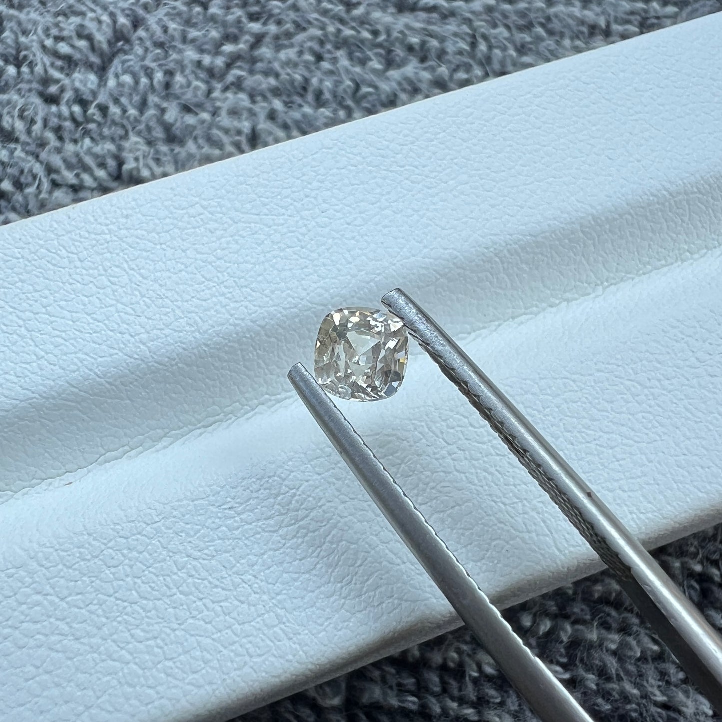 Natural White Sapphire | Ceylon Sri Lanka Gemstone | Cushion Cut | Diamond-Like Sparkle | Perfect for Rings & Romantic Gifts